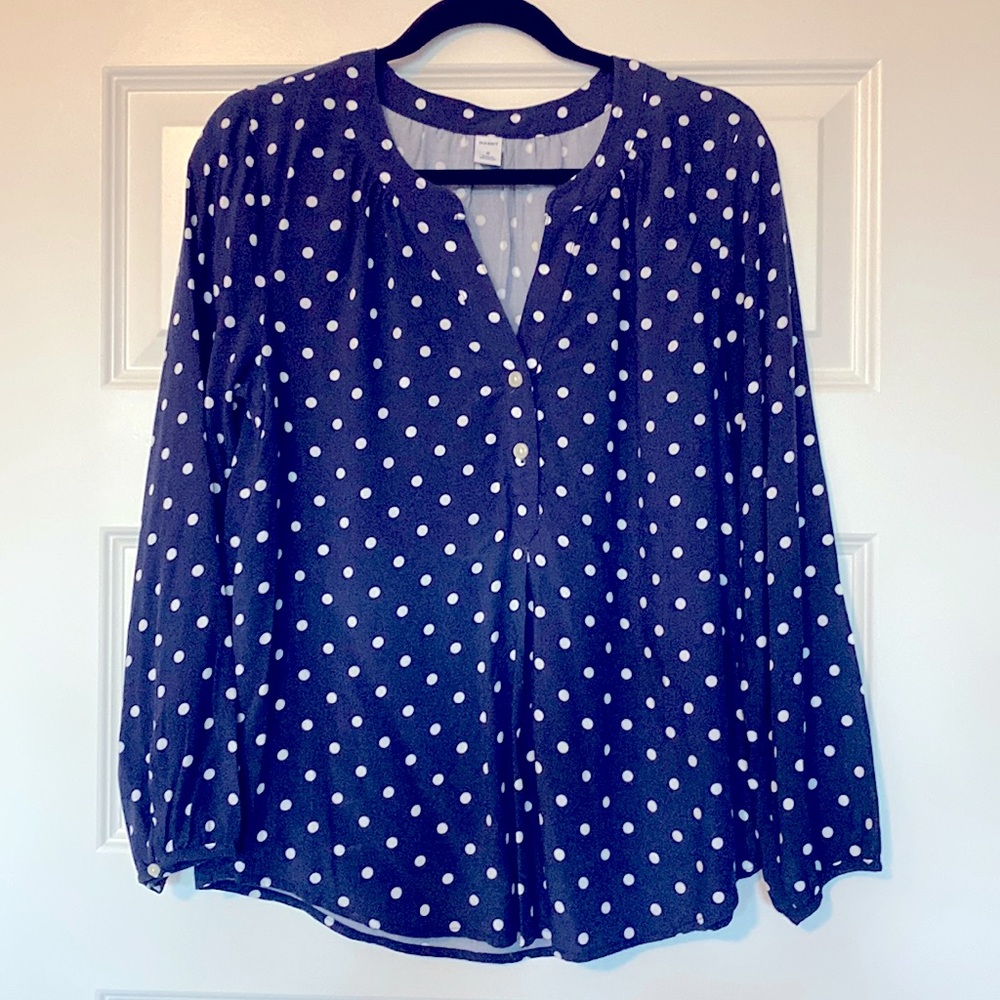Navy Blue blouse Old Navy Size M